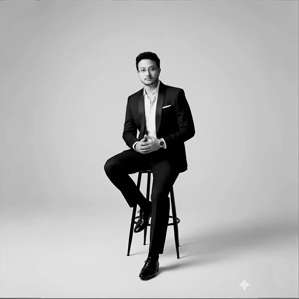 Trinadh Thatakula, seated in a dark suit